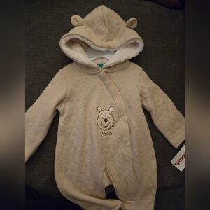 NWT Disney Pooh Bear Warm Winter One Piece Outfit Suit Baby Boy 3 Month